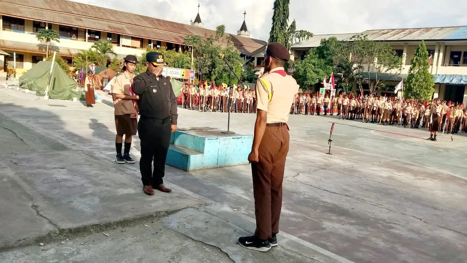 Wabup Haris Yocku Buka Jambore Ranting Kwarran Gerakan Pramuka Distrik Sentani