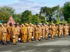 Tampak suasana Apel Rutin ASN Pemerintah Kabupaten Jayapura, di Lapangan Apel Gunung Merah Sentani. Senin (06/07/2026)